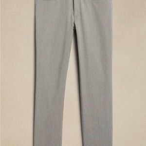 Gray Straight-Leg Pants